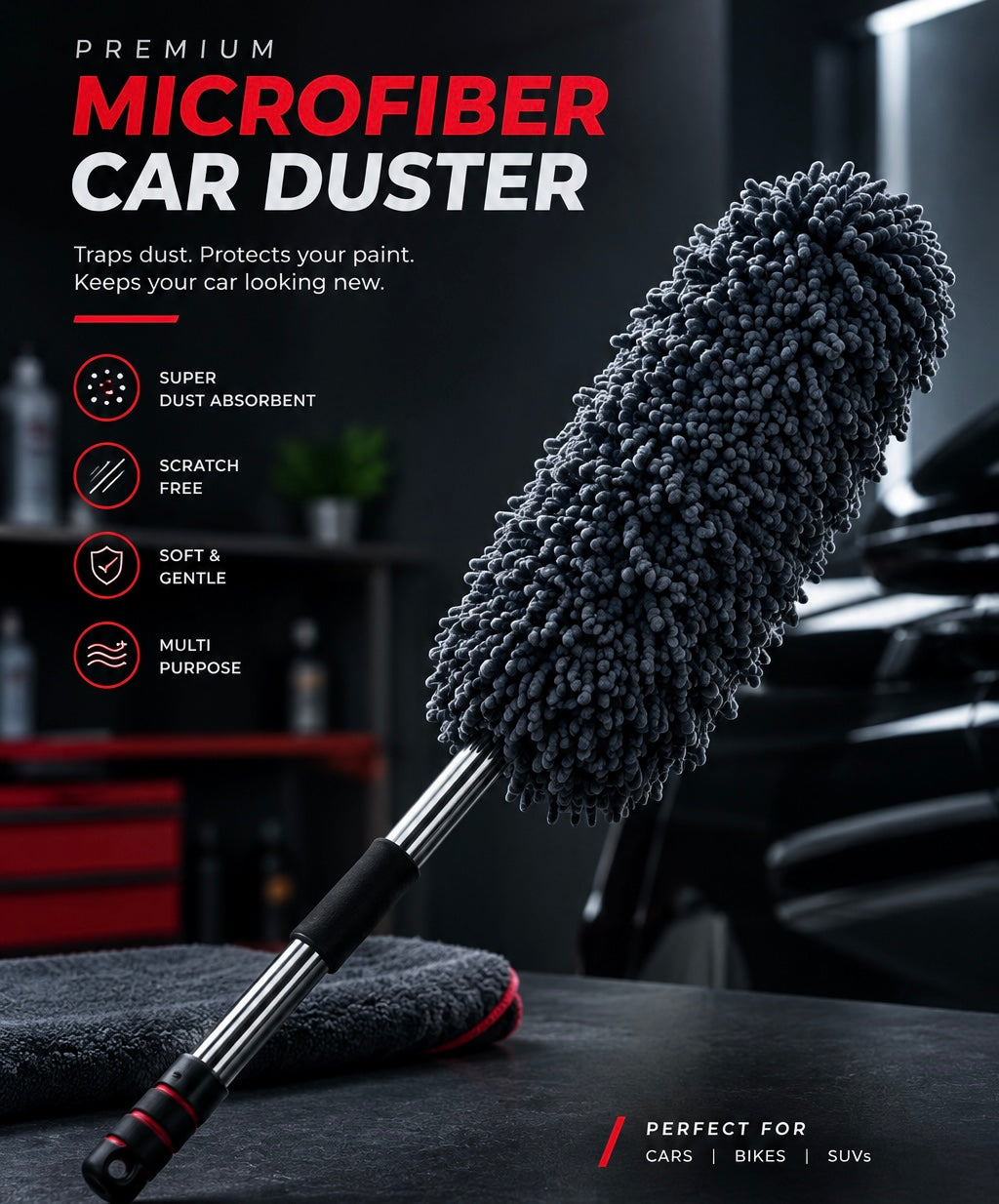 Premium Microfiber Car Duster