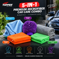 5-in-1 Premium Microfiber Car Care Combo